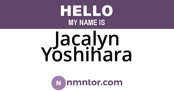 Jacalyn Yoshihara