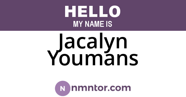 Jacalyn Youmans