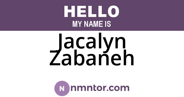 Jacalyn Zabaneh
