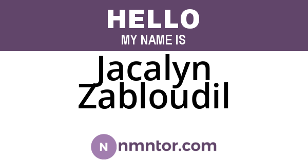 Jacalyn Zabloudil