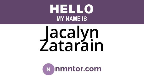 Jacalyn Zatarain