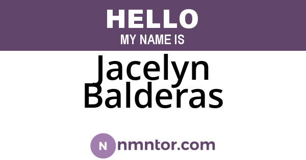 Jacelyn Balderas