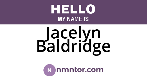Jacelyn Baldridge