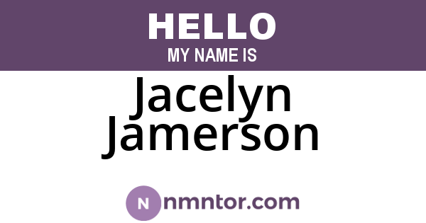Jacelyn Jamerson