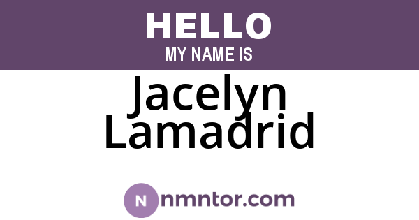 Jacelyn Lamadrid