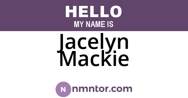 Jacelyn Mackie