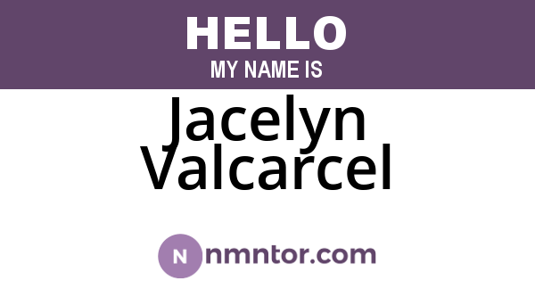 Jacelyn Valcarcel