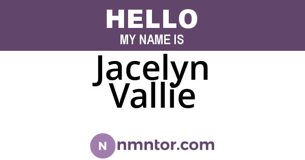 Jacelyn Vallie