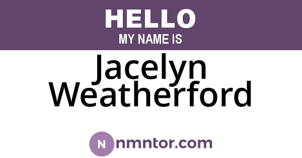 Jacelyn Weatherford