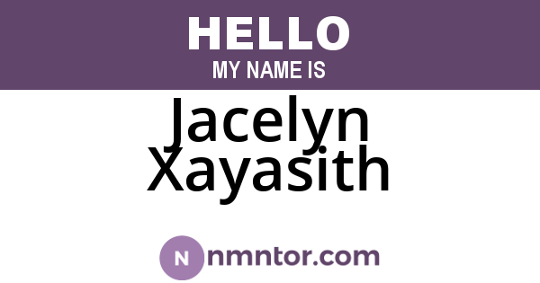Jacelyn Xayasith