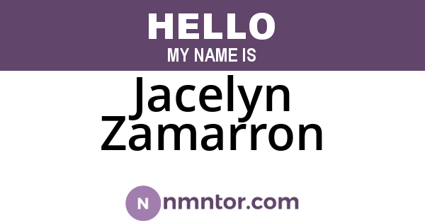 Jacelyn Zamarron