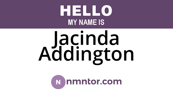 Jacinda Addington