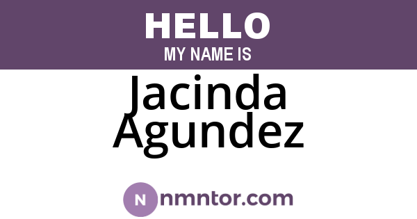 Jacinda Agundez