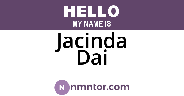 Jacinda Dai