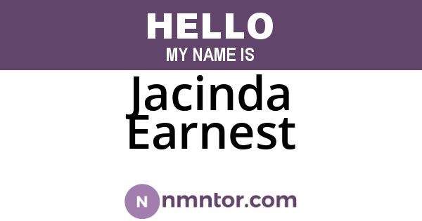 Jacinda Earnest