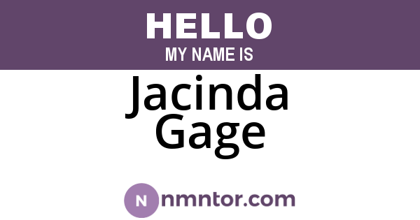 Jacinda Gage