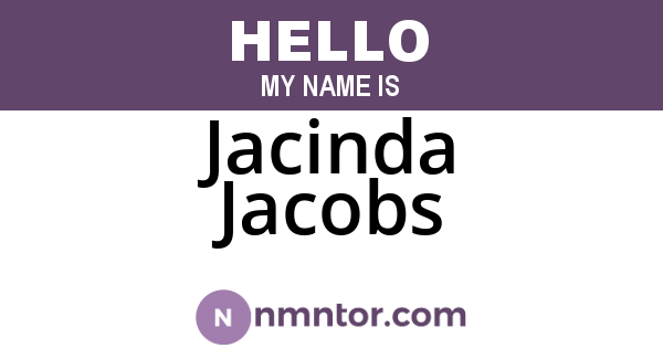 Jacinda Jacobs