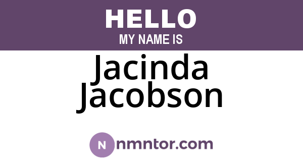 Jacinda Jacobson