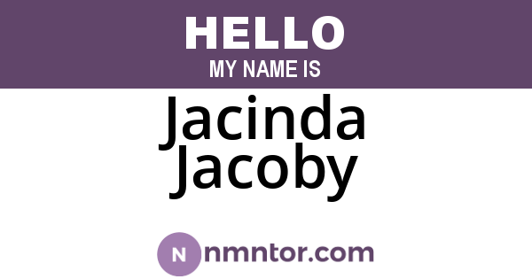 Jacinda Jacoby