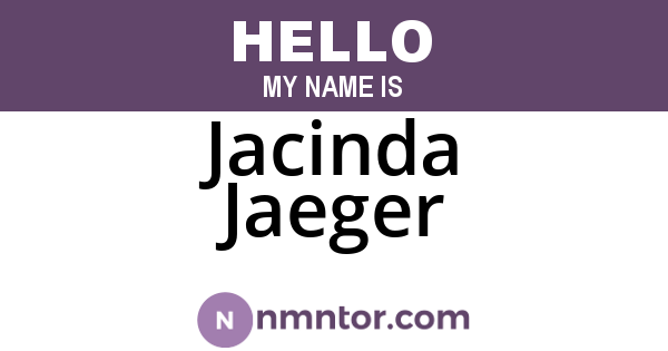 Jacinda Jaeger