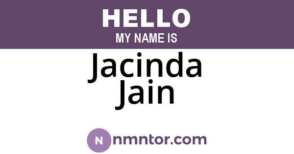 Jacinda Jain