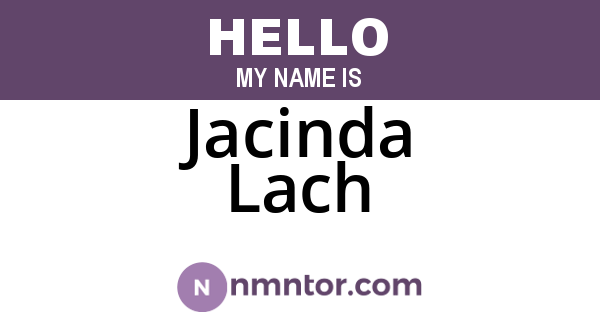 Jacinda Lach