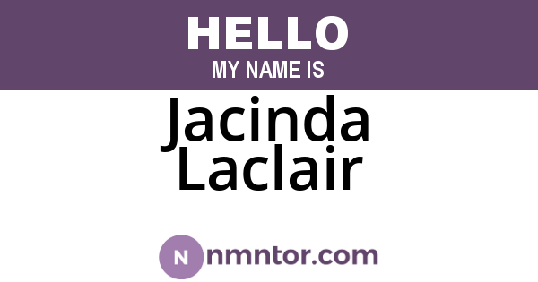 Jacinda Laclair