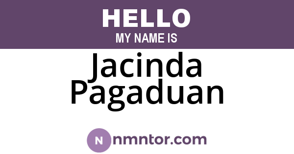 Jacinda Pagaduan