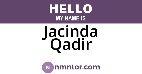Jacinda Qadir