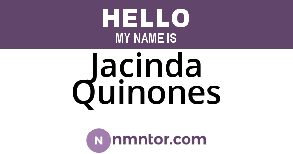 Jacinda Quinones