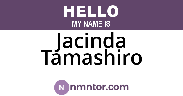 Jacinda Tamashiro