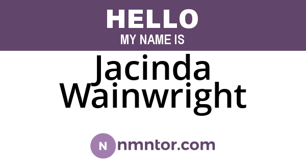 Jacinda Wainwright