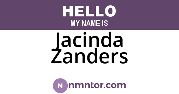 Jacinda Zanders