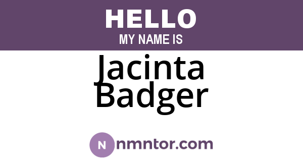 Jacinta Badger