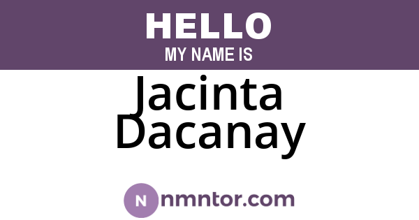 Jacinta Dacanay