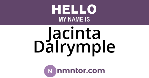 Jacinta Dalrymple