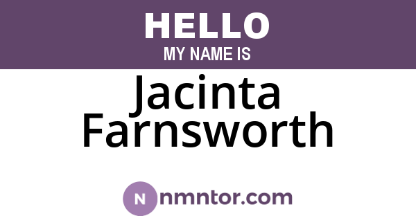 Jacinta Farnsworth