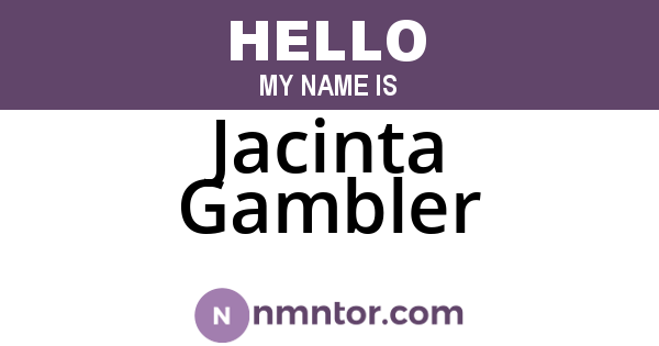 Jacinta Gambler