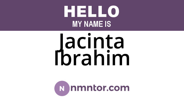 Jacinta Ibrahim