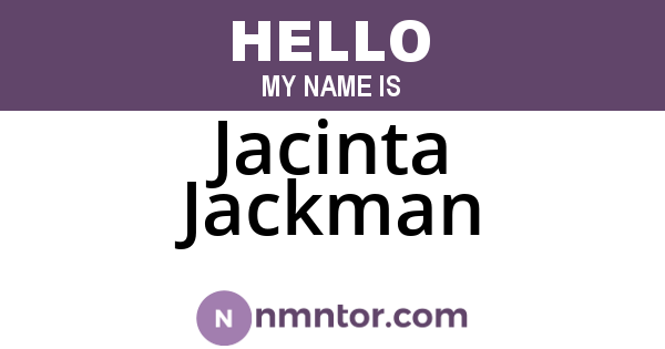 Jacinta Jackman