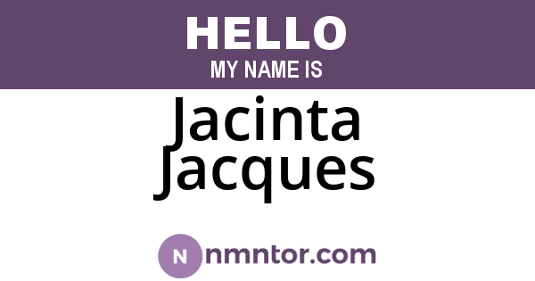 Jacinta Jacques