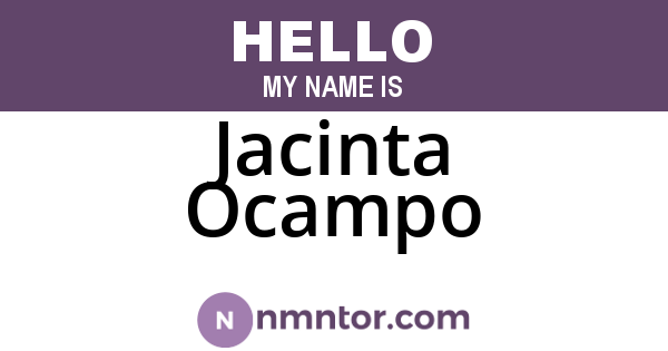 Jacinta Ocampo