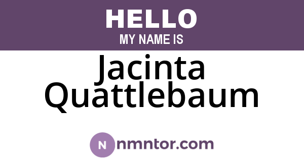 Jacinta Quattlebaum
