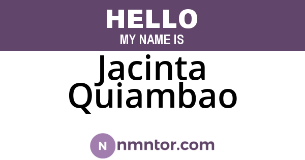 Jacinta Quiambao
