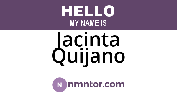 Jacinta Quijano