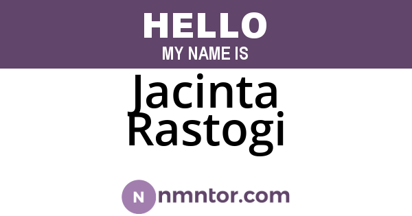 Jacinta Rastogi