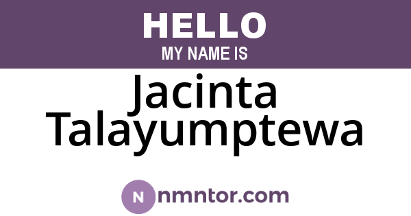 Jacinta Talayumptewa