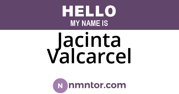 Jacinta Valcarcel