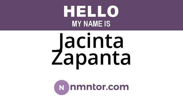 Jacinta Zapanta