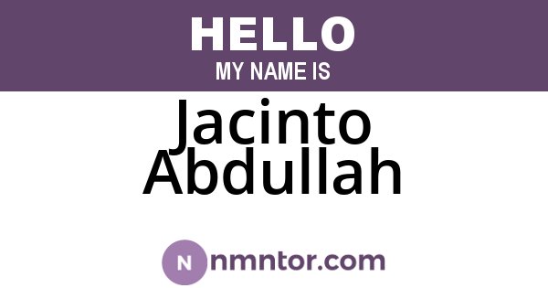 Jacinto Abdullah